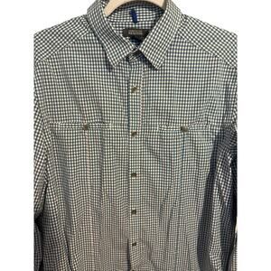 Kenneth Cole Reaction Men’s Dress Shirt size Large Turquoise Plaid